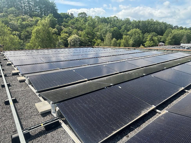 Aneurin Leisure Trust, solar PV roof installation  