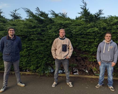 Alun Edwards, Joshua Brown, Oliver Brown, William Brown, Arwel Jones a Drew Nickless